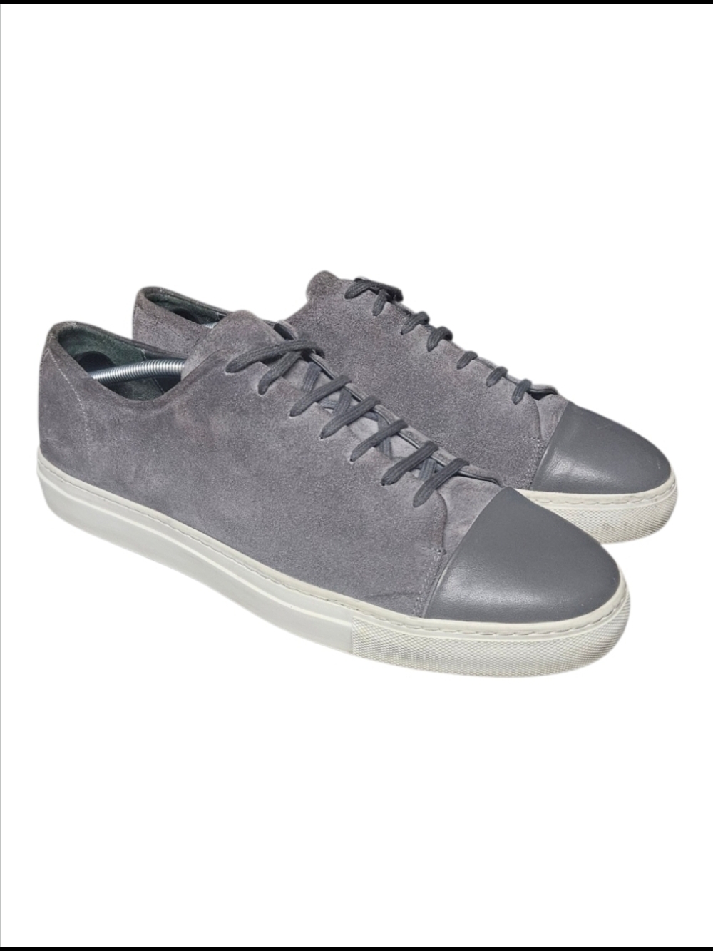 AXEL ARIGATO | Gray Suede Low Top Sneakers Toe Cap Lace Up US 13